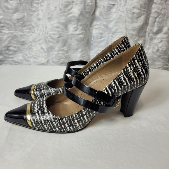 Anyi Lu Black & White Heel Size 40 - Picture 2 of 11